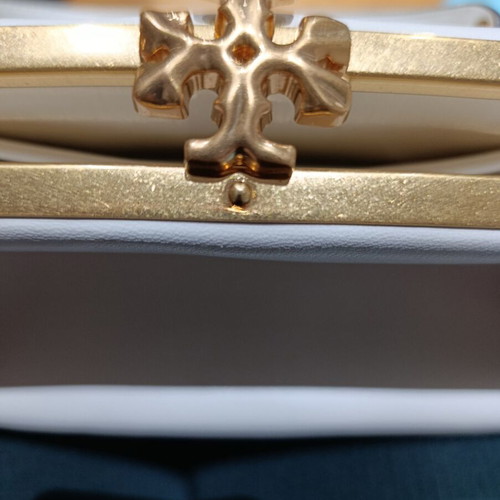 Tory Burch clutch shoulder bag off white new leather