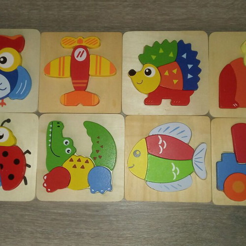 Wooden baby puzzles like new