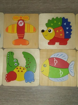 Wooden baby puzzles like new
