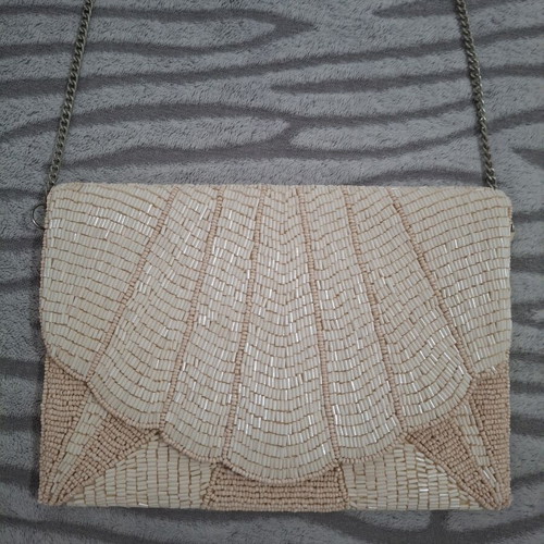 Evening clutch bag, beige