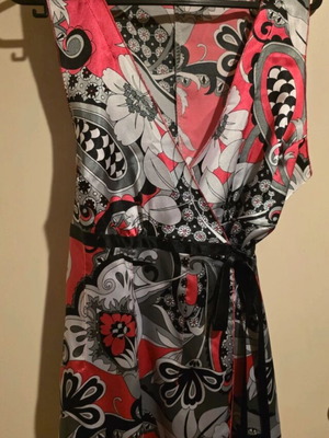 Floral wrap top Pink Woman like new, satin multicolor size M