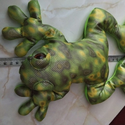 Vintage plush frog collectible like new with metallic shimmer fabric