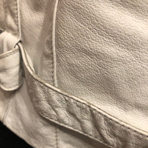 Biston leather jacket white used, needs repainting, size M