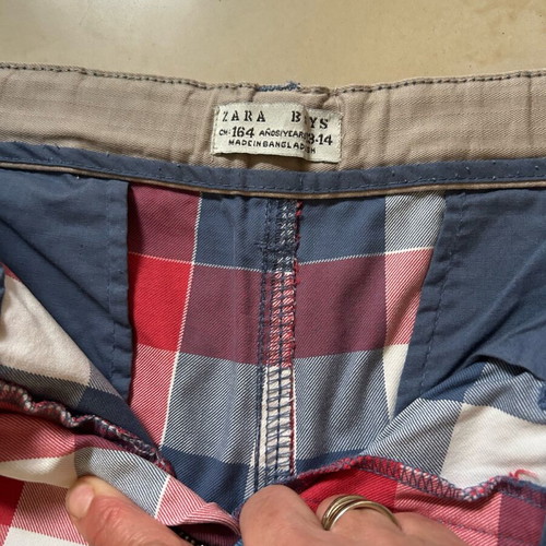 Ativo Teen Fabric Checked Bermuda Like New, Size 164 cm