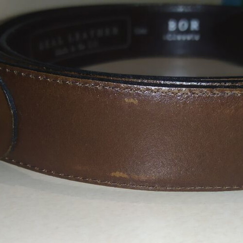 Brown leather belt