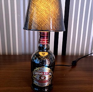 Φωτιστικό Μπουκάλι Chivas regal 12 μάυρο βότσαλο DIY