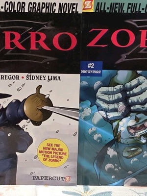 Zorro graphic novel 3 volumes like new, Papercut Z TPB