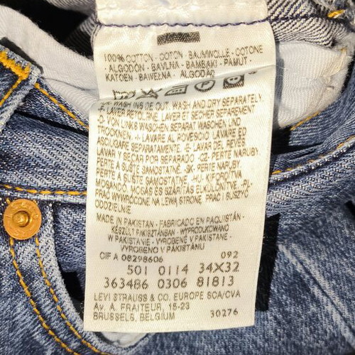 Levi's 501 Original jeans used, onewash, W34/L32, straight leg