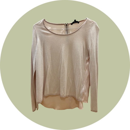 Coast pink long-sleeve blouse used, size M