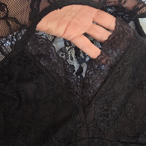 Stradivarius lace bodysuit, black, size S