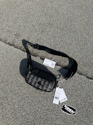 Lacoste monogram shoulder bag brand new, black