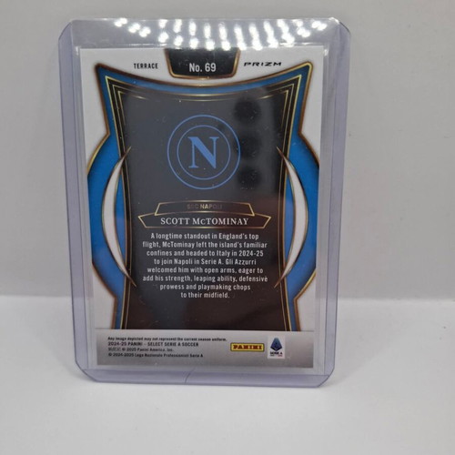 Panini Select Serie A Scott McTominay Zebra Prizm SSC Napoli Card 2024-25 like new