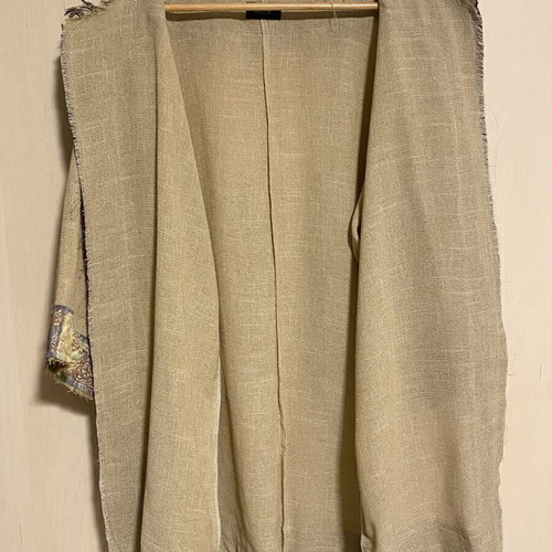 Kimono Intro costume new, beige with multicolor floral trims