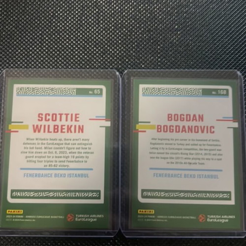 Fenerbahce Scottie Wilbekin and Bogdan Bogdanovic trading cards new