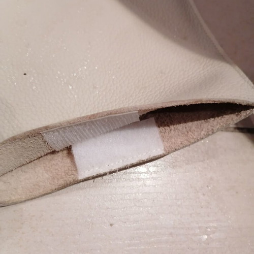 Leather document holder with scratches