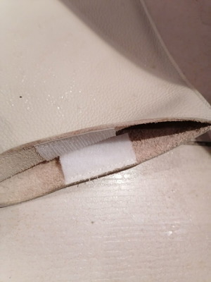 Leather document holder with scratches