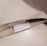 Leather document holder with scratches