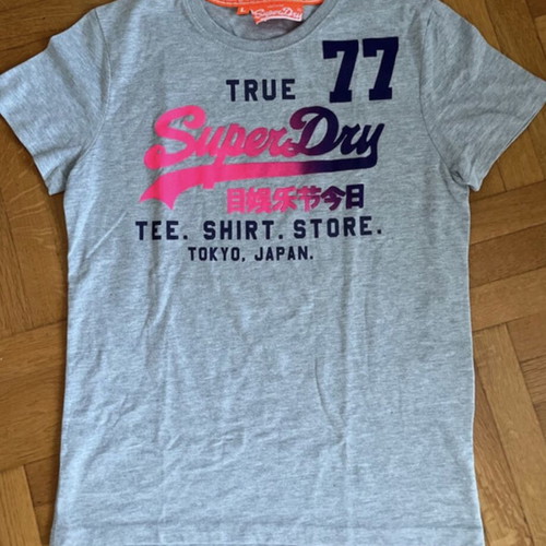 Superdry T-shirt like new, unisex, gray, size S