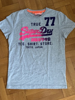 Superdry T-shirt like new, unisex, gray, size S