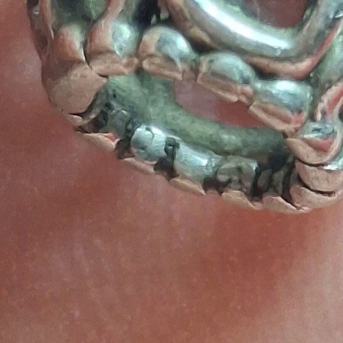 Pandora charm with hearts, silver