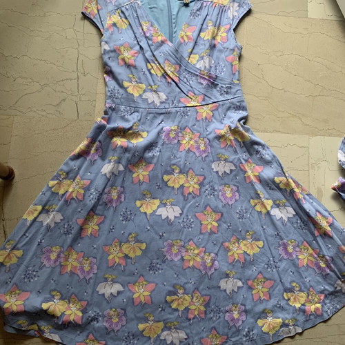 Lindy Bop Wrap Dress like new, colorful, cotton, size L