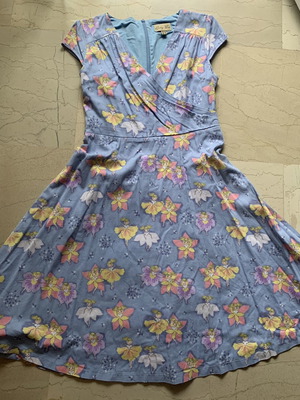 Lindy Bop Wrap Dress like new, colorful, cotton, size L
