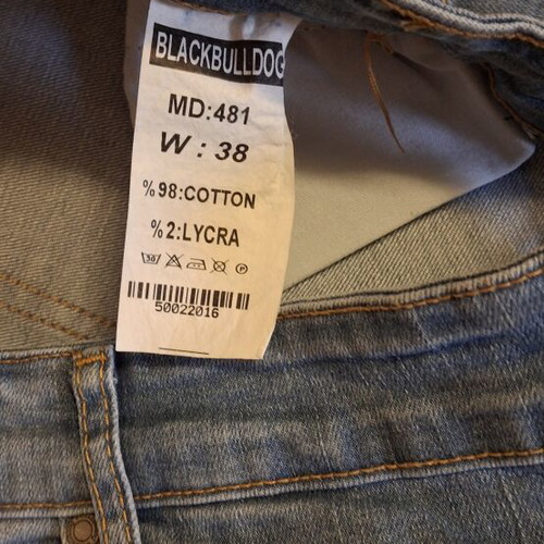 Jeans like new, soft with elastic cuffs