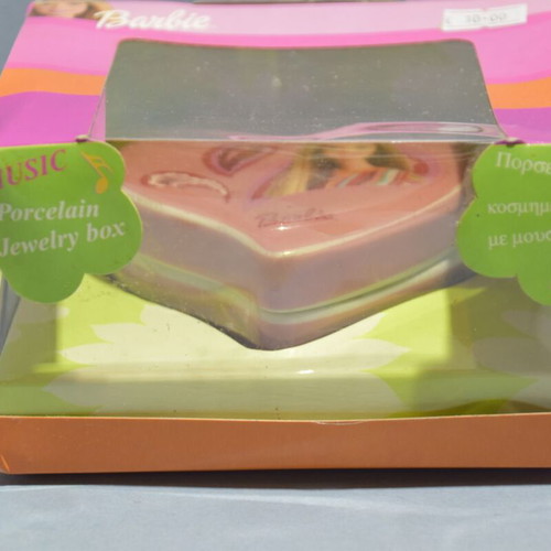 Barbie porcelain jewelry box small, new in box