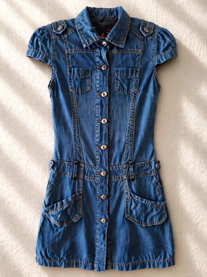 Vintage Y2K denim dress TAGG Jeans like new, fitted, blue