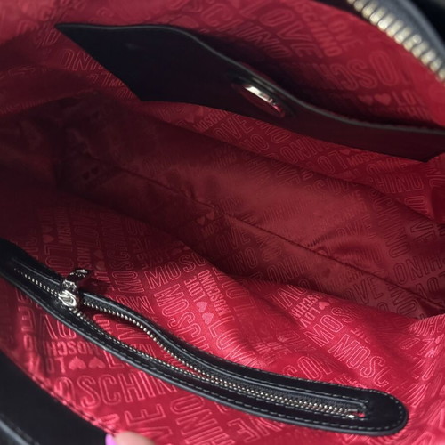 Love Moschino shoulder bag like new, black canvas