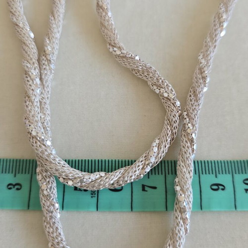 Vintage knitted and twisted silver 1000 necklace