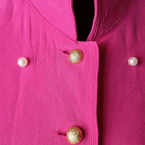 Contessa Roberta Vintage Silk Robe like new, vibrant fuchsia pink