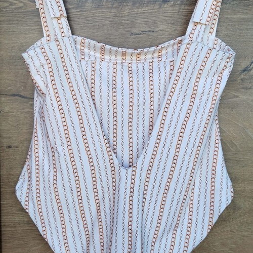 Nicholas one piece swimsuit new, cream color, size L, chains print