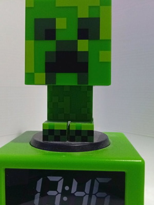Minecraft Creeper night light alarm clock like new