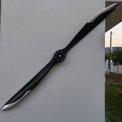 Handmade decorative wooden airplane propeller new, length 220 cm