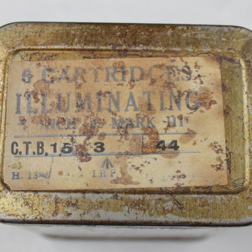 WW2 British Tin Box for Flare Cartridges Mark III used