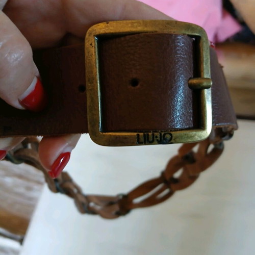 Liu Jo leather boho belt brown like new, size M