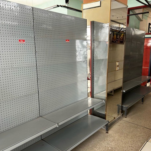 Perforated shelves like new, red, white and gray in various sizes