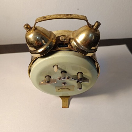 Five Rams table clock used, analog