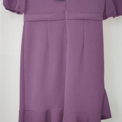 Purple dress new, size L/40, elastic fabric, knee-length