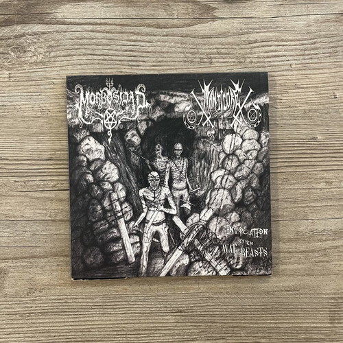 Morbosidad / Manticore Invocation Of The War Beasts 7” Splatter Vinyl EP like new