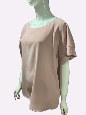 Blouse XL rose nude like new, double loose sleeve