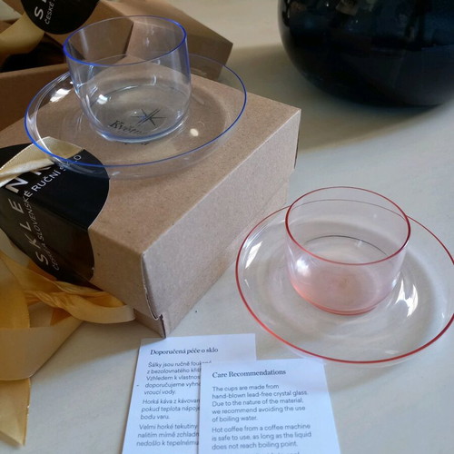 Kvetna glass espresso cups new, pack of 2