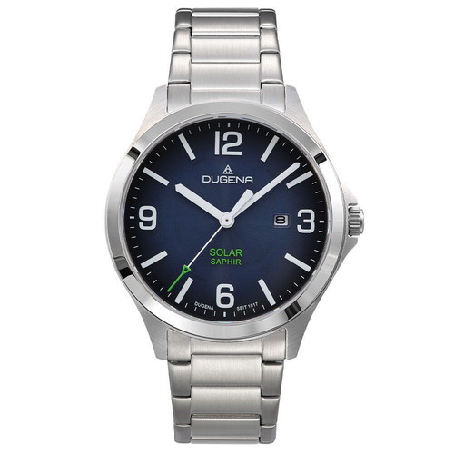 Dugena Solar Watch like new, blue and black, 41mm
