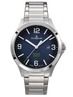 Dugena Solar Watch like new, blue and black, 41mm