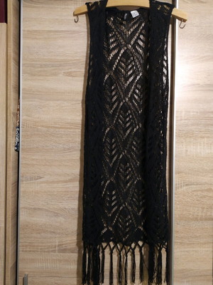 Αμανικό πλεκτό H&M σχεδόν αφορετό, μέγεθος XS, μαύρο