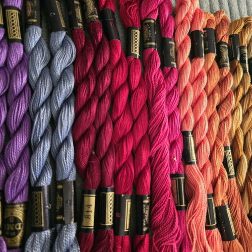 DMC threads 15 colors in pairs, new, total 30 pieces