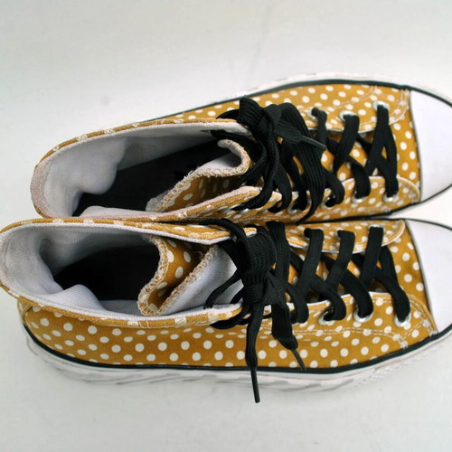 Converse All Star Polka Dot Double Sole High Top Sneakers, size 41