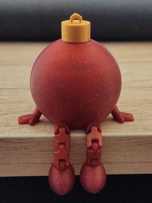 Christmas ball with legs 3D printed made to order 5.5cm
