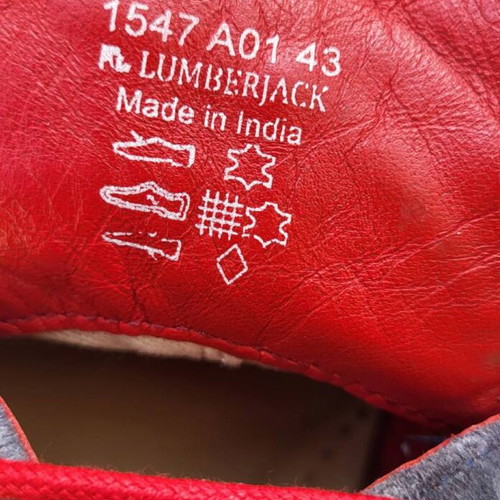 Lumberjack suede shoes used, size 43, blue with red laces